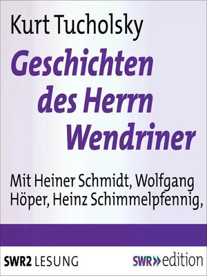 cover image of Geschichten des Herrn Wendriner